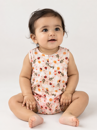 Hopebow Blush Daisy soft pink cotton baby girl romper
