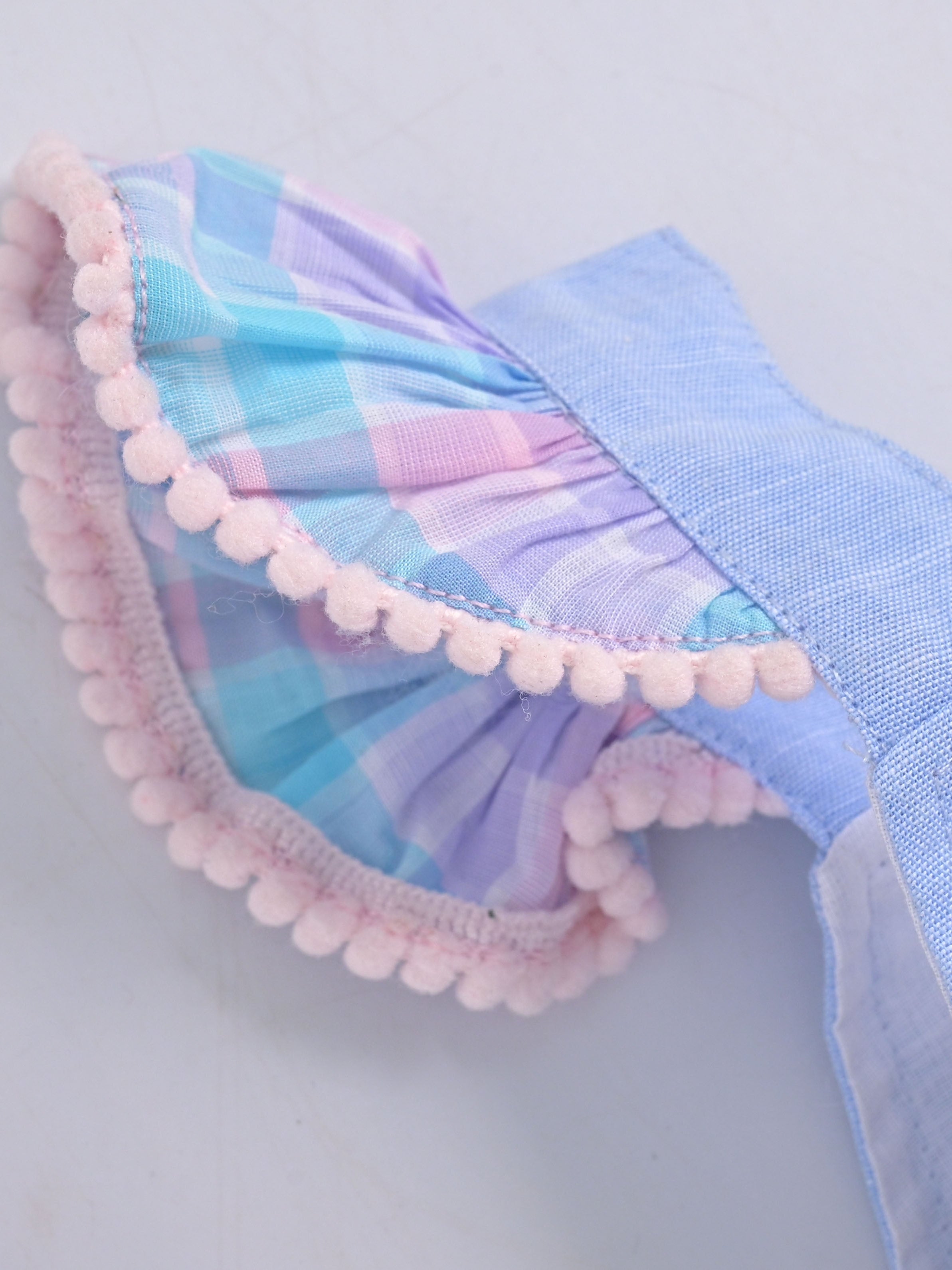 Hopebow Pastel Bloom tiered cotton frock — back button placket detail