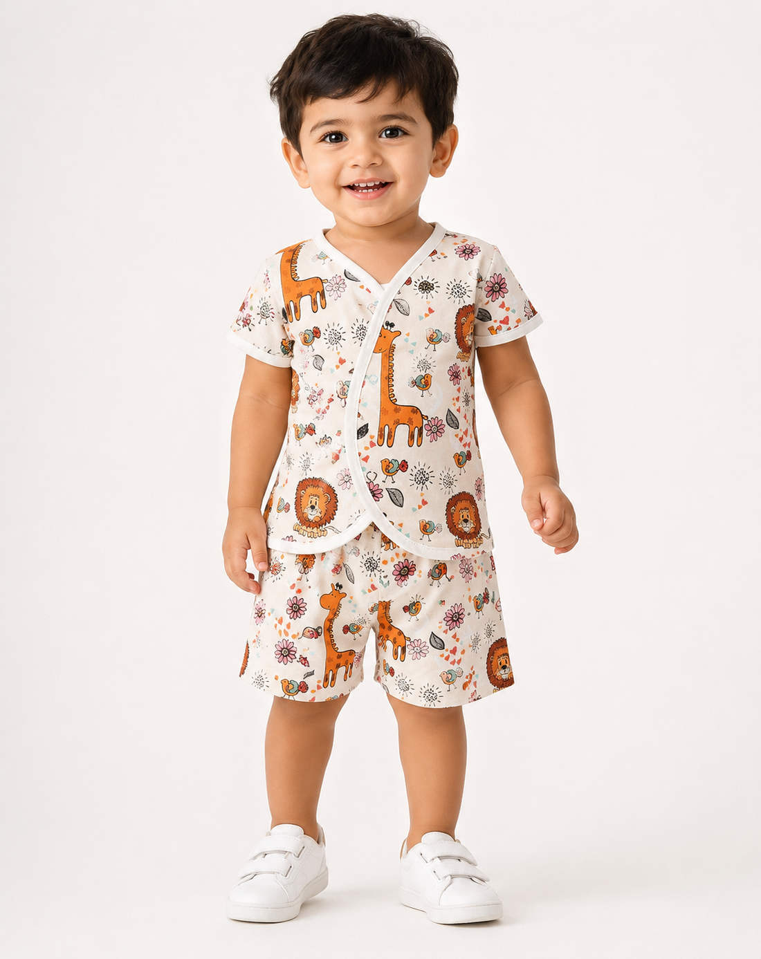 Hopebow Safari Garden cotton baby co-ord set
