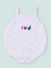Hopebow Pastel Dot ivory cotton baby romper