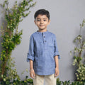 ‘Blue Bliss’ Kurta Shirt - Hopebow